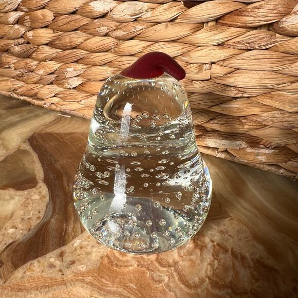 Pear with Bubbles Glass Art - Picture 1 of 6